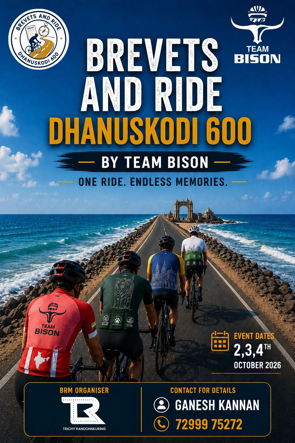 Brevets and Ride – Dhanushkodi 600 poster